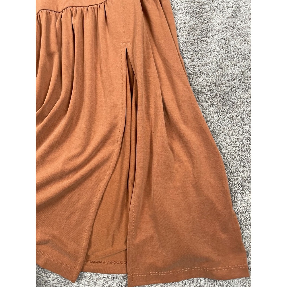 Banana Republic Dress Womens Small Orange Tank Midi Modal Belted Boho Beach NEW - Picture 5 of 11